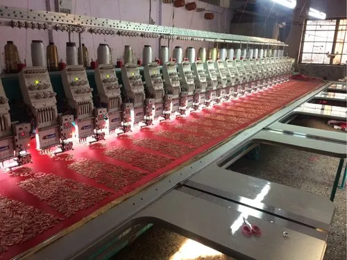 Embroidery applied in-house to ethnic wear garments