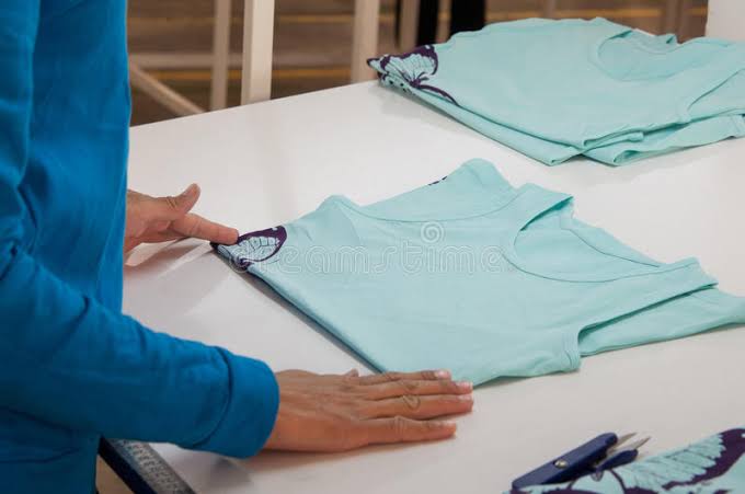 Quality control check on finished garments before dispatch